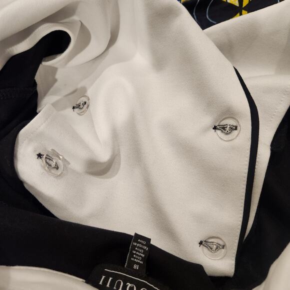 Eloquii black tuxedo knit jumpsuit size 18 - Picture 8 of 9